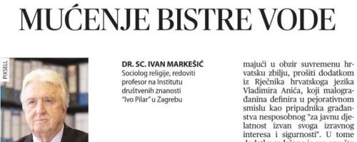 Dr. sc. Ivan Markešić: Istražiti malograđanštinu koju resi "ljubav spram hrvatstva"