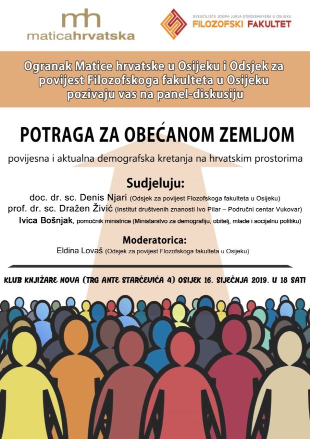 Dr. sc. Dražen Živić na panel-raspravi POTRAGA ZA OBEĆANOM ZEMLJOM, Osijek, 16. 1. 2019.