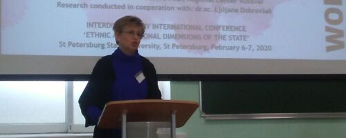 Dr. sc. Sandra Cvikić na  konferenciji „Ethnic and National Dimensions of the State“ u Sankt-Peterburgu