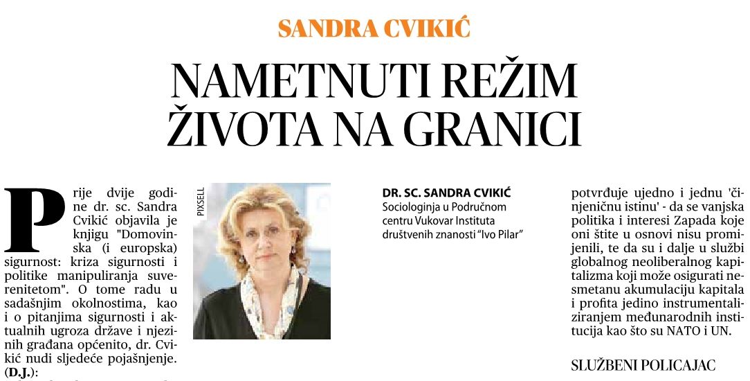 Dr. Sc. Sandra Cvikić: 